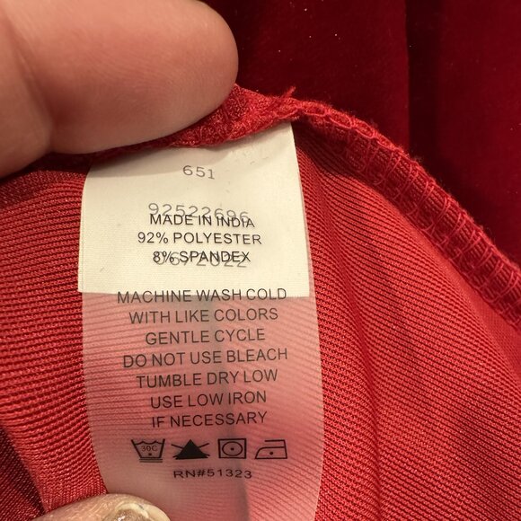 EUC 2xl Vince Camuto Red Velvet Cardigan Holiday Party Formal Dressy - Picture 3 of 4